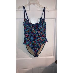 American Apparel Floral Swimsuit Large